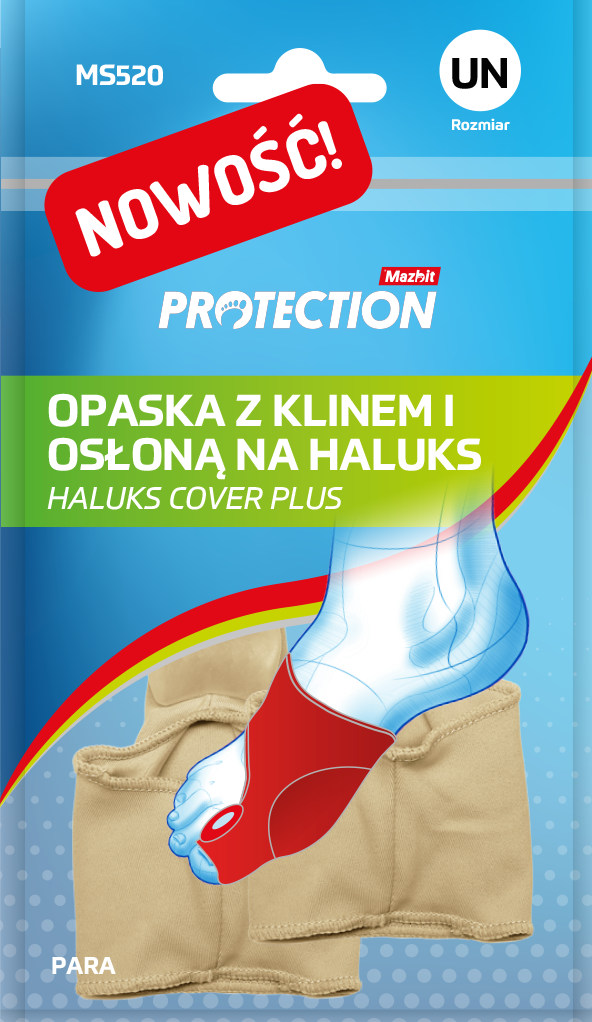 Haluks Cover Plus MS520 opaska z klinem i osłoną na haluks